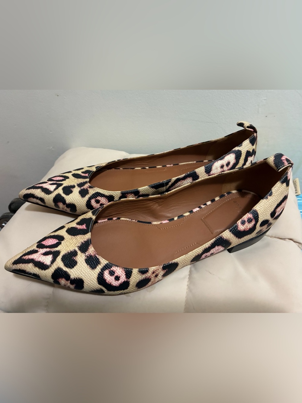 Givenchy Leopard-Print Ballet Flats in Beige, Black and Pink